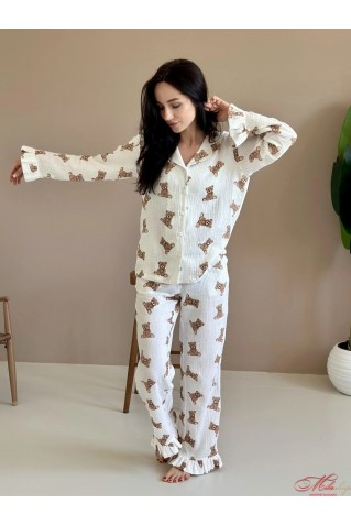 Пижама муслиновая рубашка+штаны COSY M220P/1P